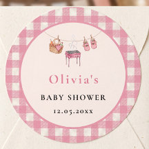 Chá de Bebê Baby Q Pink Grill Varal de Roupas