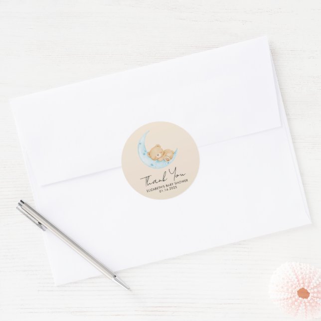 Adesivo Redondo Chá de Bebê Balão Pastel (Envelope)