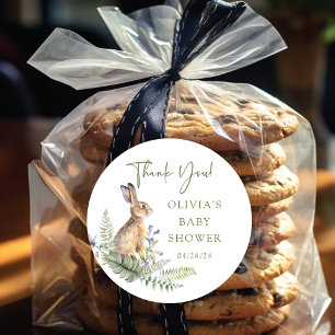 Adesivo Redondo Chá de Bebê Coelhinho Delícia da Natureza