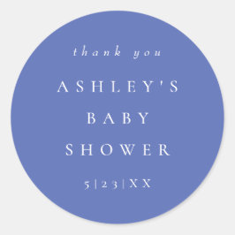 Adesivo Redondo Chá de Bebê Coordenado Violeta Elegante