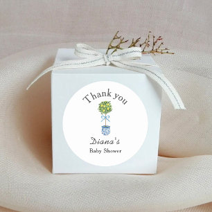 Adesivo Redondo Chá de Bebê da Árvore de Limão