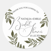 Chá de Bebê de Ramagem de Folha de Aquarela