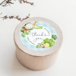 Adesivo Redondo Chá de bebê do mercado de agricultores cultivados 