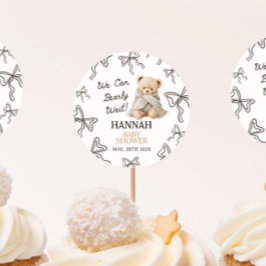 Adesivo Redondo Chá de Bebê do Ursinho Caprichoso 