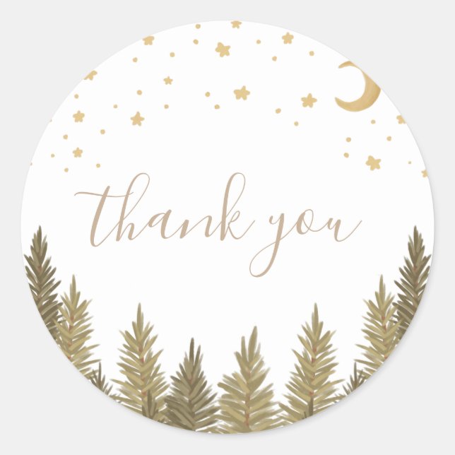 Adesivo Redondo Chá de Bebê Floresta (Frente)