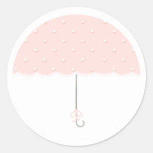 Adesivo Redondo Chá de Bebê Menina