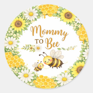 Adesivo Redondo Chá de Bebê Mommy to Bee