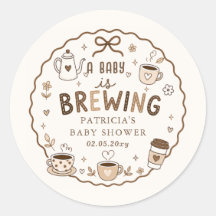 Chá de Bebê Neutro 'Baby is Brewing Coffee'
