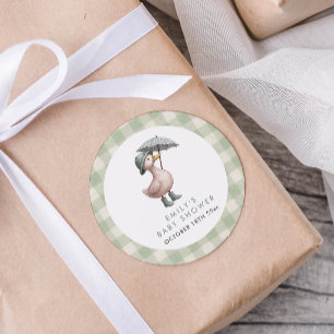 Adesivo Redondo Chá de Bebê Neutro Little Duckling