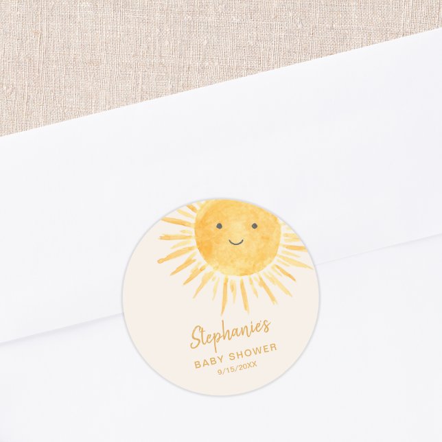 Adesivo Redondo Chá de Bebê Sunshine  (Criador carregado)