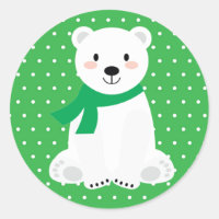Chá de Bebê Urso Polar Fofo Verde