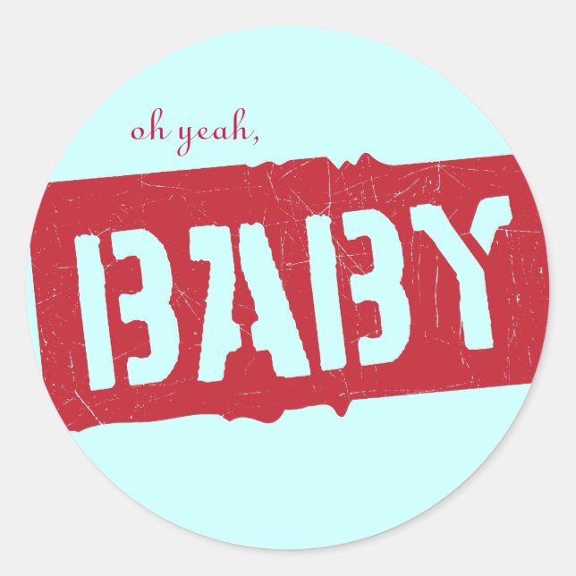 Adesivo Redondo Chá de carga do precioso (Frente)