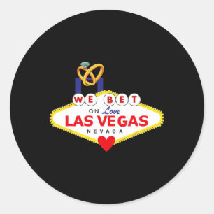 Adesivo Redondo Chá de Coroa de Noite de Las Vegas