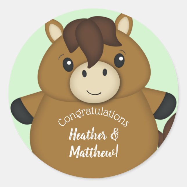 Adesivo Redondo Chá de fraldas (Frente)