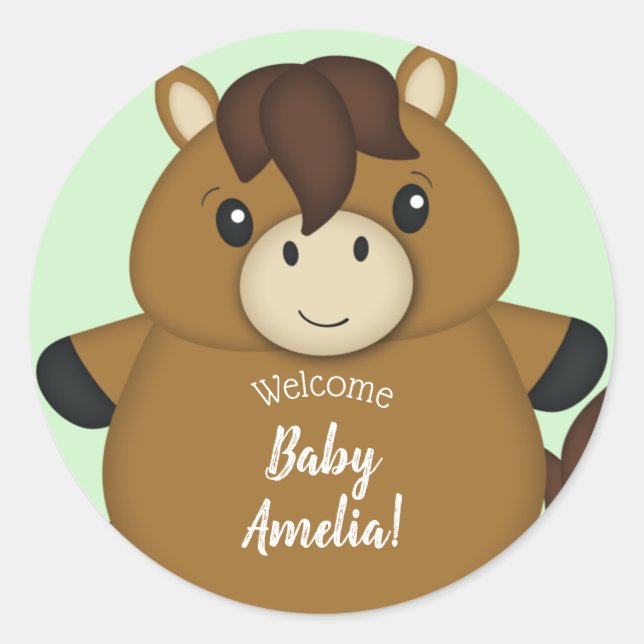 Adesivo Redondo Chá de fraldas (Frente)