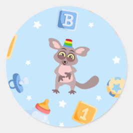 Adesivo Redondo Chá de fraldas Akili e Me