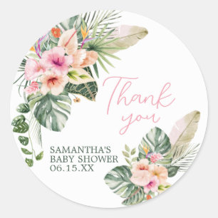 Adesivo Redondo Chá de fraldas Aloha