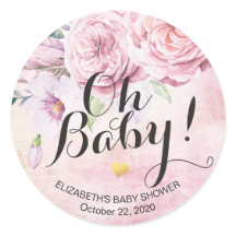 Chá de fraldas Aquarela Flores e Penas Boêmicas