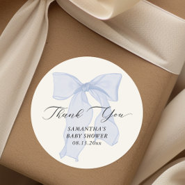 Adesivo Redondo Chá de fraldas Arco azul