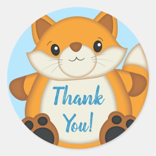 Adesivo Redondo Chá de fraldas azul (Frente)