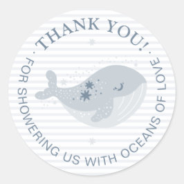 Adesivo Redondo Chá de fraldas Azul-Negro