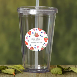 Adesivo Redondo Chá de fraldas Berry Sweet