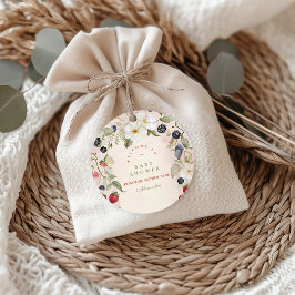 Adesivo Redondo Chá de fraldas Berry Sweet