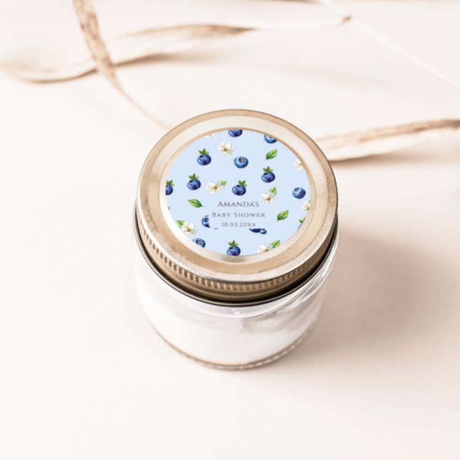 Adesivo Redondo Chá de fraldas Berry Sweet Blueberry (Criador carregado)