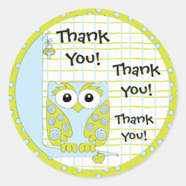 Adesivo Redondo Chá de fraldas Blue/Ownership Stickers 1 1/2" ou 3