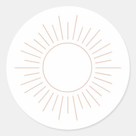 Adesivo Redondo Chá de fraldas Boho Sun