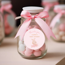 Chá de fraldas Bunny Ballerina Tutu Obrigado