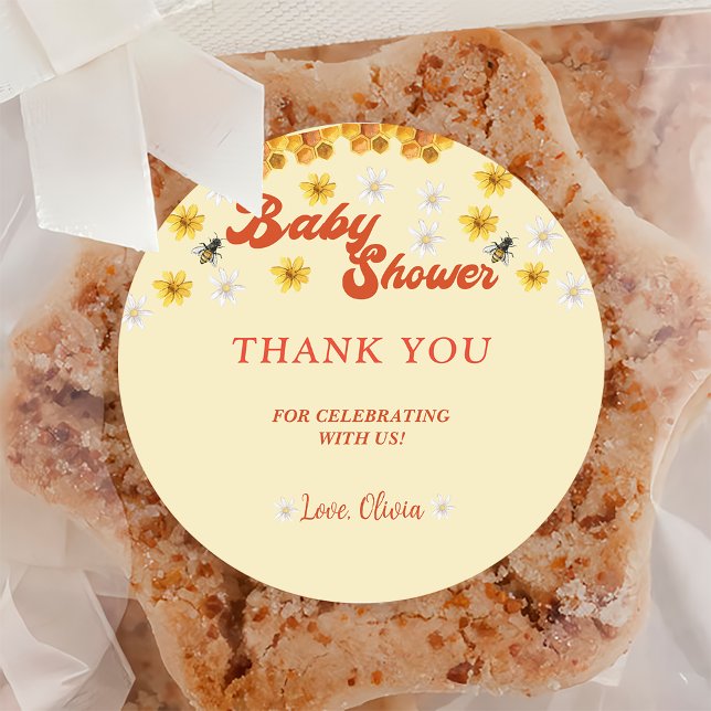 Adesivo Redondo Chá de fraldas Classic Round Sticker (Criador carregado)