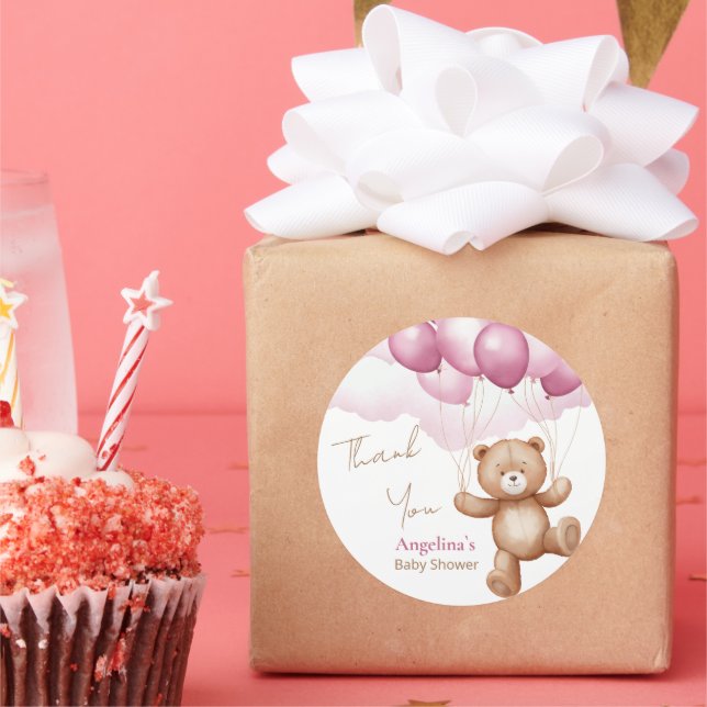 Adesivo Redondo Chá de fraldas Classic Round Sticker (Festa)