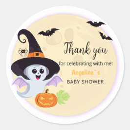 Adesivo Redondo Chá de fraldas Clássico Round Sticker.