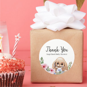 Adesivo Redondo Chá de fraldas com design fofo.