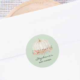 Adesivo Redondo Chá de fraldas de Abóbora