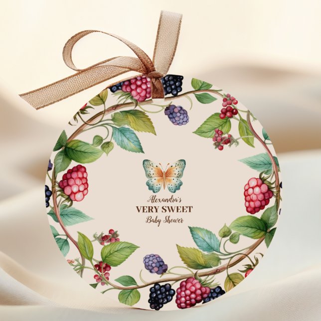 Adesivo Redondo Chá de fraldas de animais florestais (Criador carregado)