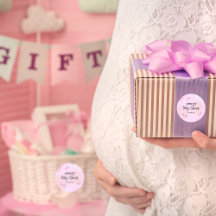 Chá de fraldas de Aquarela Rosa abstrato