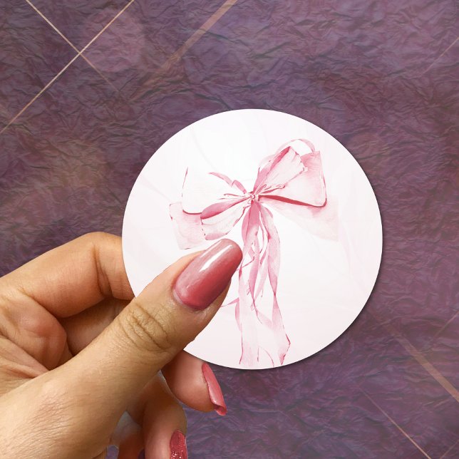 Adesivo Redondo Chá de fraldas de Arco Rosa Simples (Criador carregado)