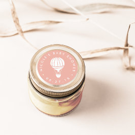 Adesivo Redondo Chá de fraldas de Balão de Ar Quente