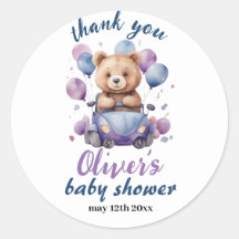 chá de fraldas de balões de ursos de pelúcia azul 