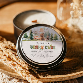 Adesivo Redondo Chá de fraldas de Bary Cute Woodland