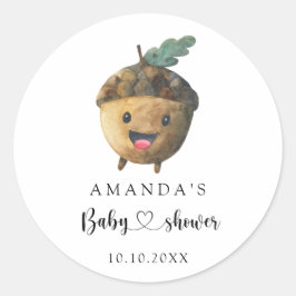 Adesivo Redondo Chá de fraldas de bolota de outono