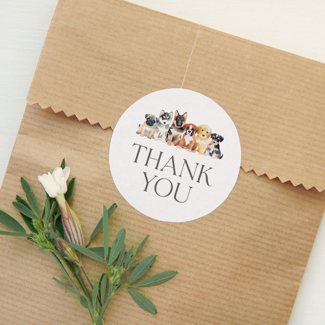 Adesivo Redondo Chá de fraldas de Cachorro (Criador carregado)