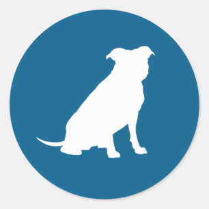 Adesivo Redondo Chá de fraldas de Cachorro Azul Garoto