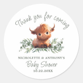 ADESIVO REDONDO CHÁ DE FRALDAS DE CASAIS MODERNOS DA HOLY COW HIGH