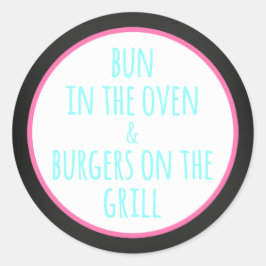 Adesivo Redondo chá de fraldas de cerveja CHURRASCO|