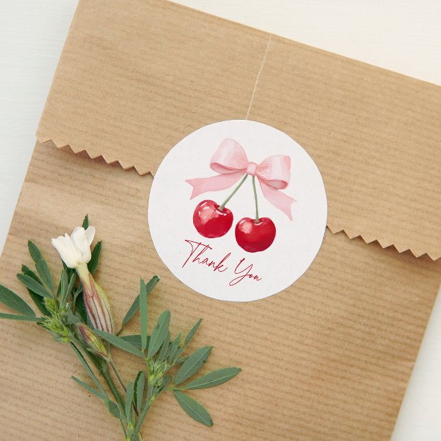 Adesivo Redondo Chá de fraldas de Cherry (Criador carregado)