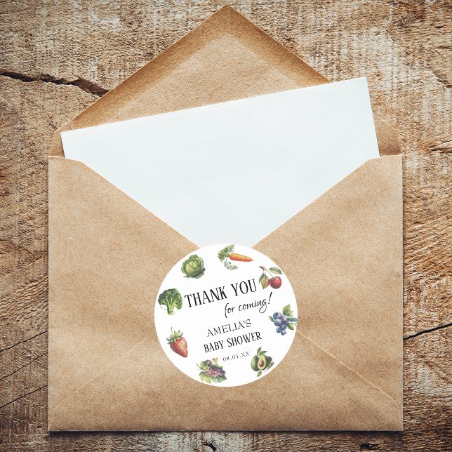 Adesivo Redondo Chá de fraldas De Colheita Branca Encantada Obriga (Criador carregado)