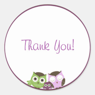 Adesivo Redondo Chá de fraldas de coruja